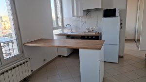 Cuisine rénovée appartement Paris